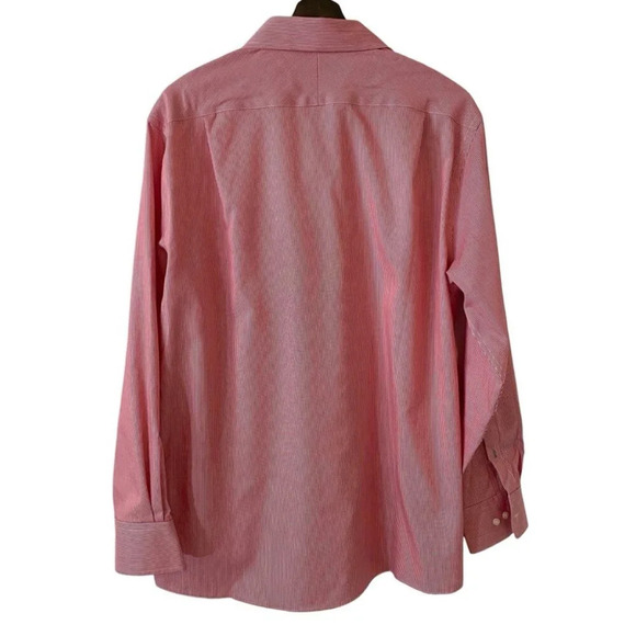 Tommy Hilfiger Slim Fit Red and White PinStriped Button Down 16.5 neck - Picture 5 of 15